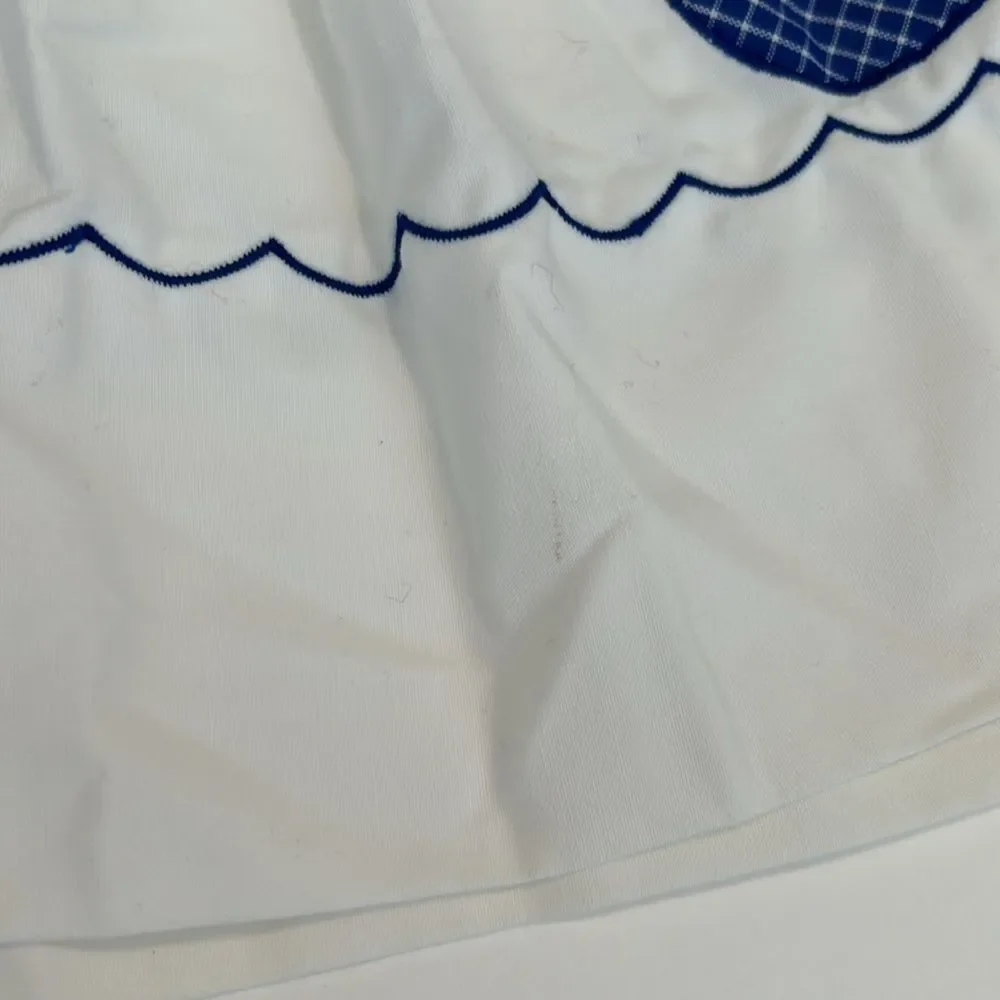 Vintage Pinafore Collared Sailboat Summer Dress 12M
